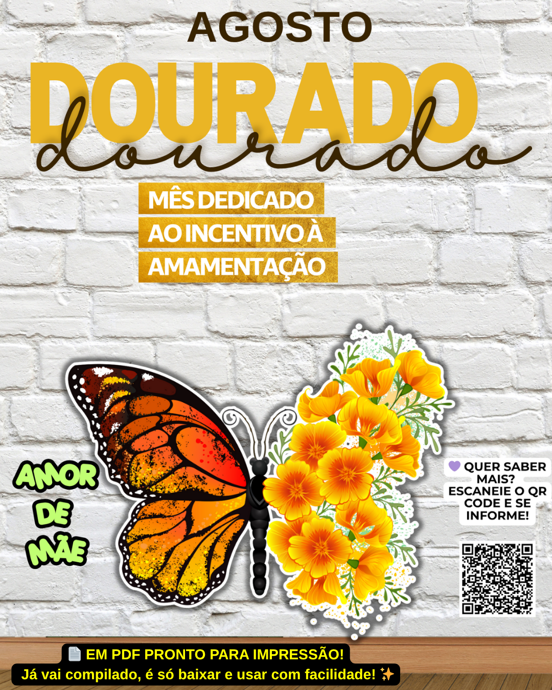PAINEL AGOSTO DOURADO – AMAMENTAÇÃO & BORBOLETAS - Imagem 3