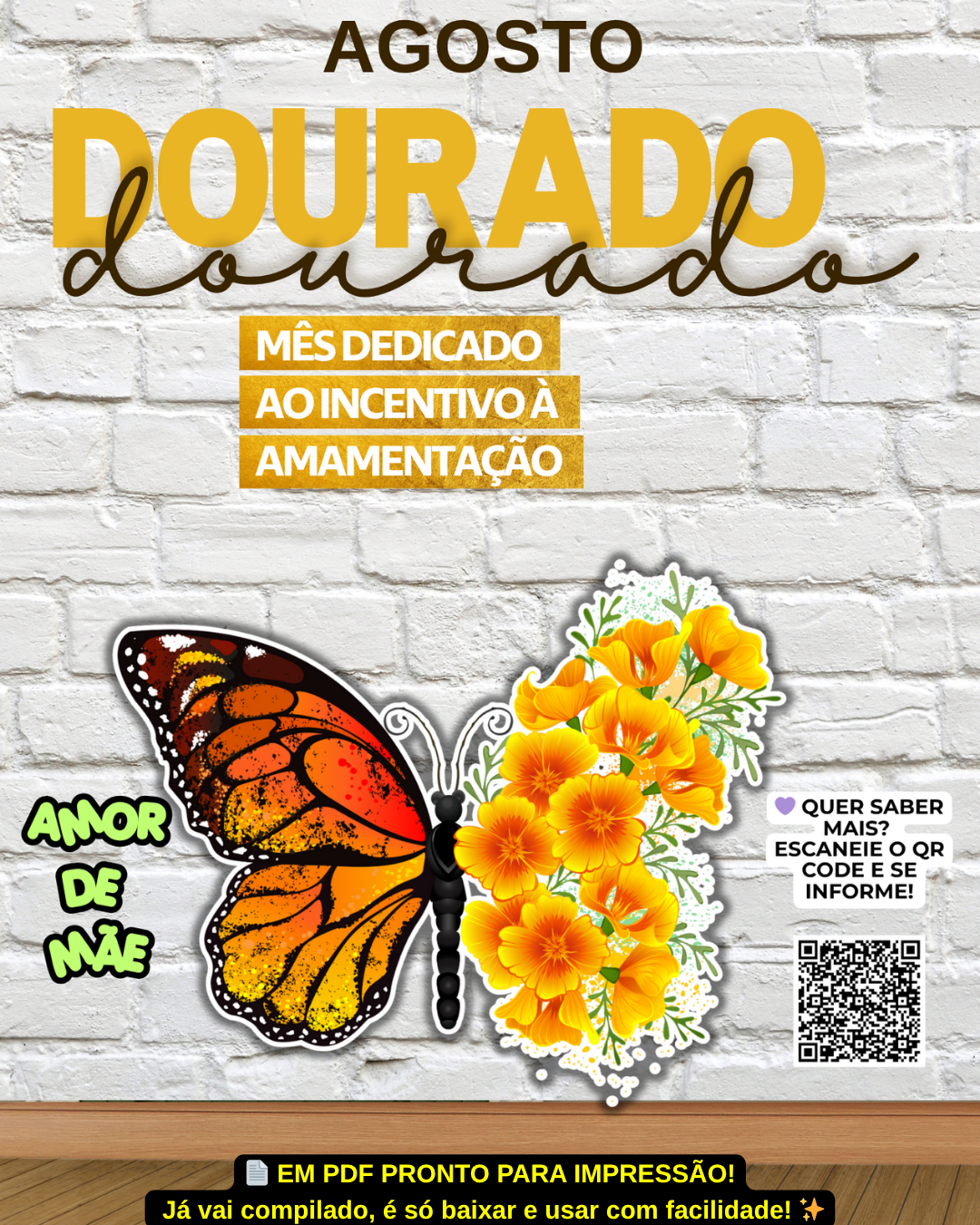 PAINEL AGOSTO DOURADO – AMAMENTAÇÃO & BORBOLETAS - Imagem 5