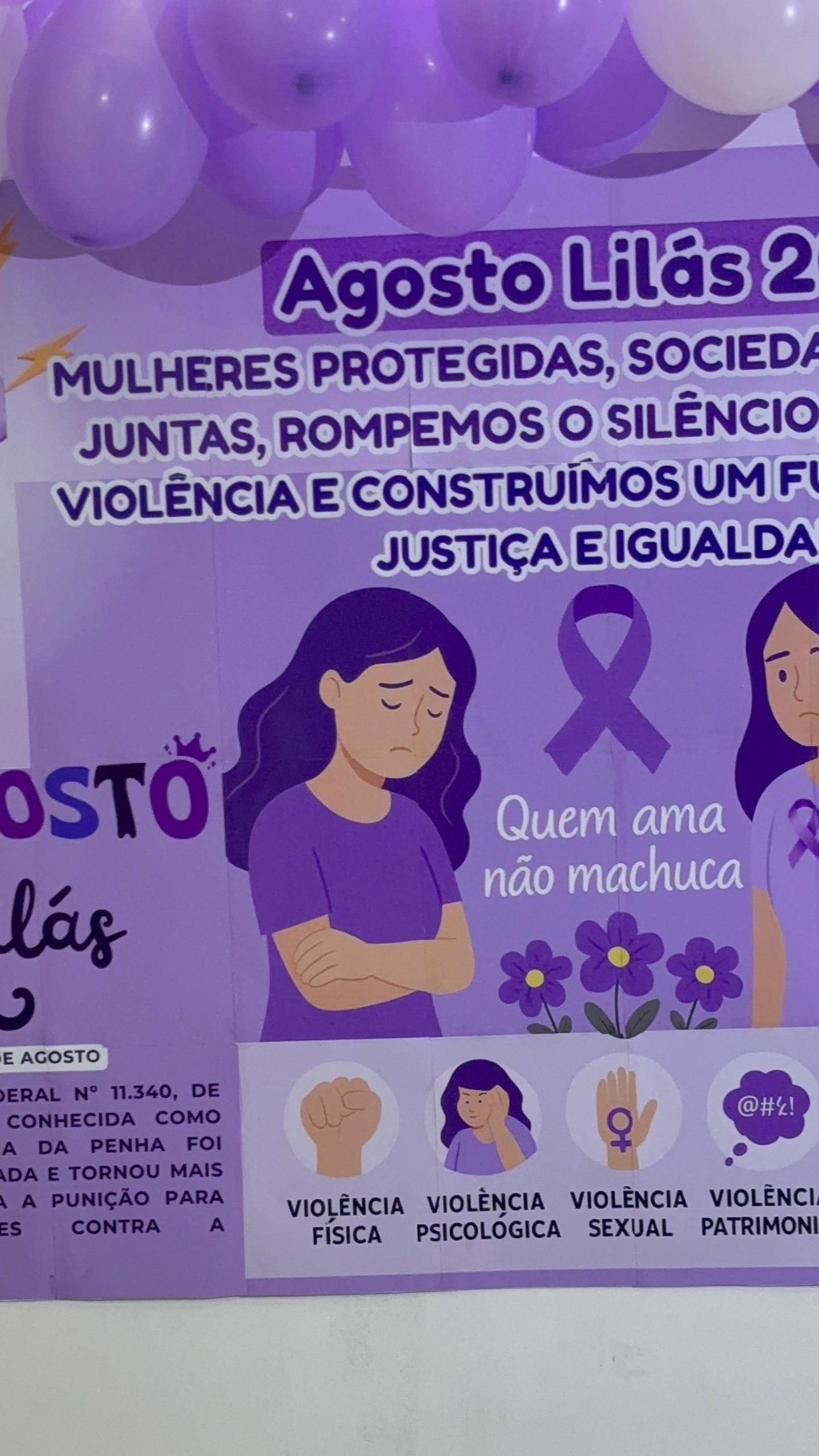 PAINEL AGOSTO LILÁS + TAGS DE LEMBRANCINHAS - Imagem 6
