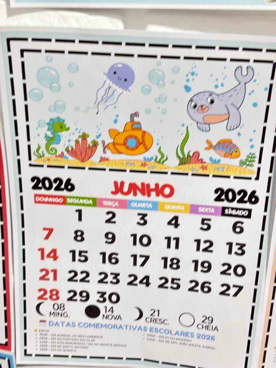 Calendário Escolar de Parede 2026 - Imagem 6