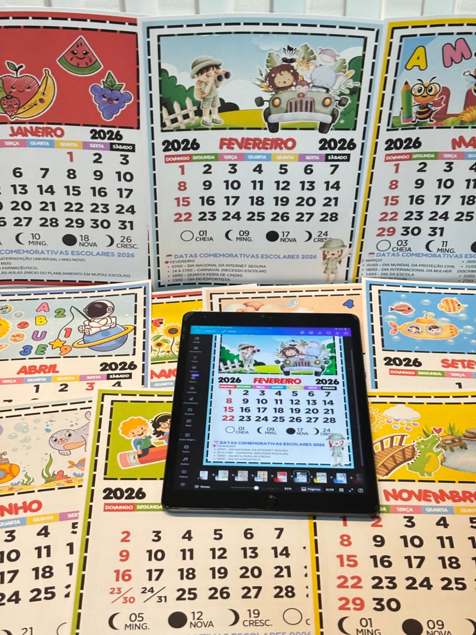 Calendário Escolar de Parede 2026 - Imagem 10