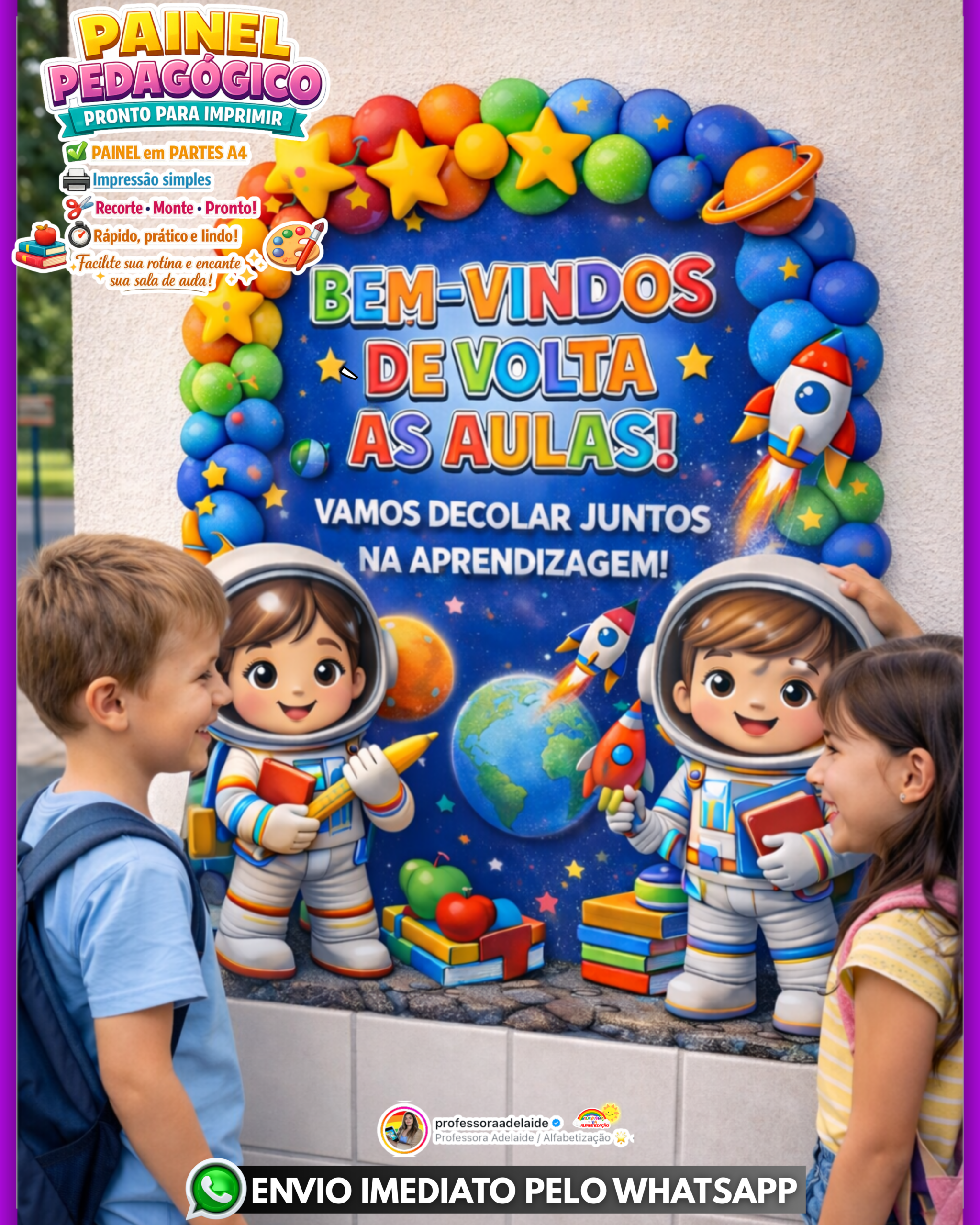 PAINEL BEM-VINDOS DE VOLTA ÀS AULAS - ASTRONAUTAS DA APRENDIZAGEM - Imagem 2