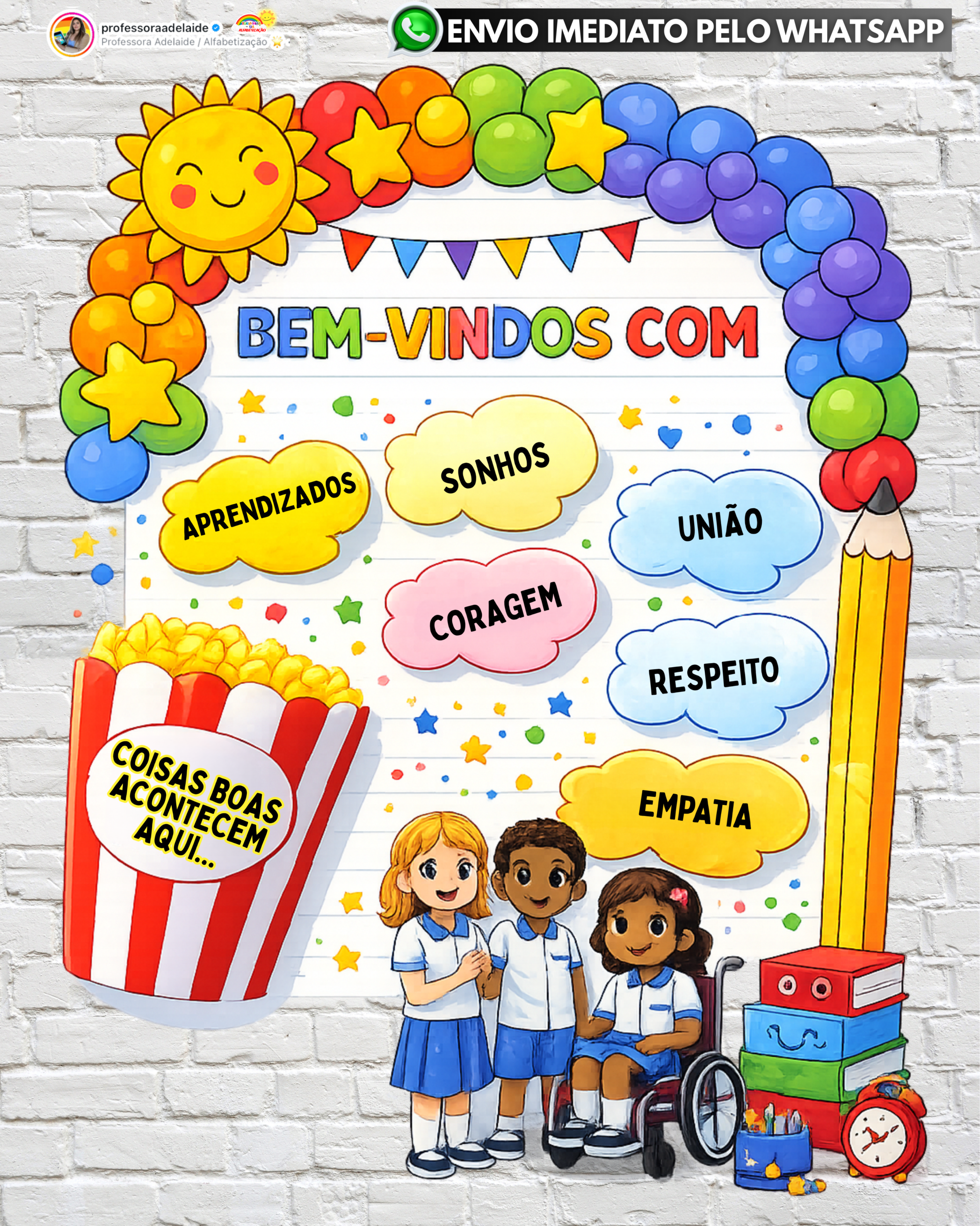 PAINEL BEM-VINDOS – BOAS COISAS ACONTECEM AQUI