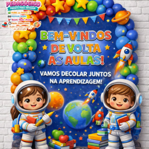 PAINEL BEM-VINDOS DE VOLTA ÀS AULAS - ASTRONAUTAS DA APRENDIZAGEM