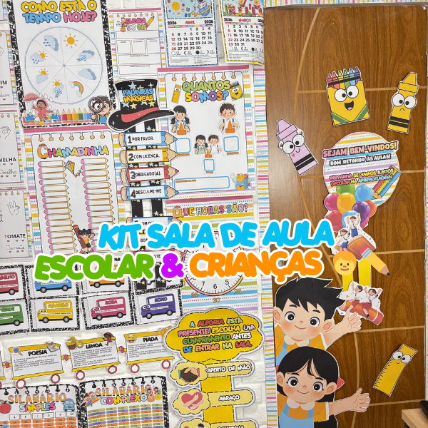 🎒📚 Kit Sala de Aula – Escolar & Crianças 🧒✏️