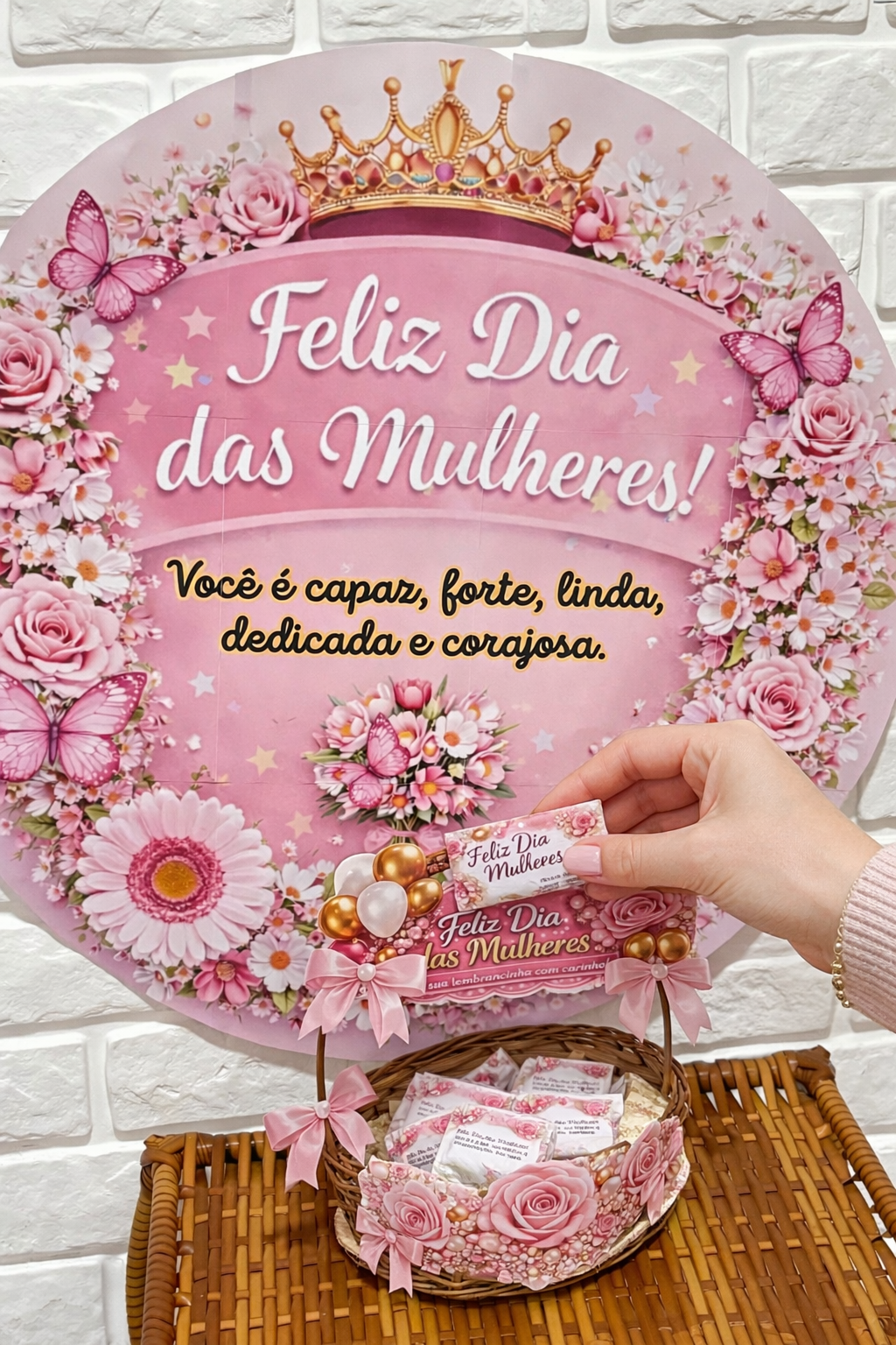 PAINEL FELIZ DIA DAS MULHERES + LEMBRANCINHAS - Imagem 3
