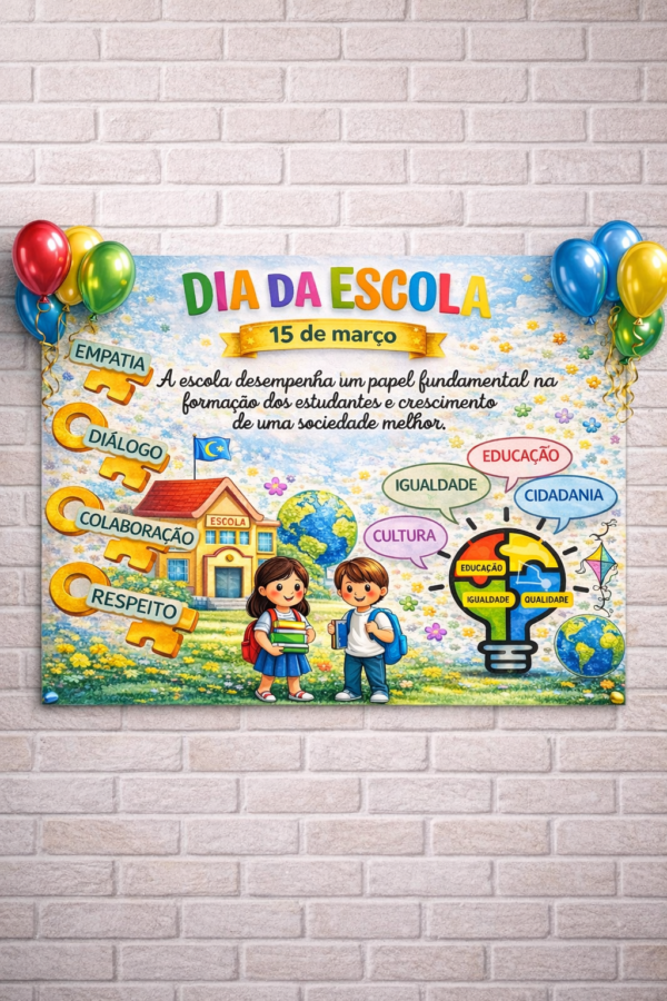 PAINEL DIA DA ESCOLA – 15 DE MARÇO - Turminha da Alfabetização