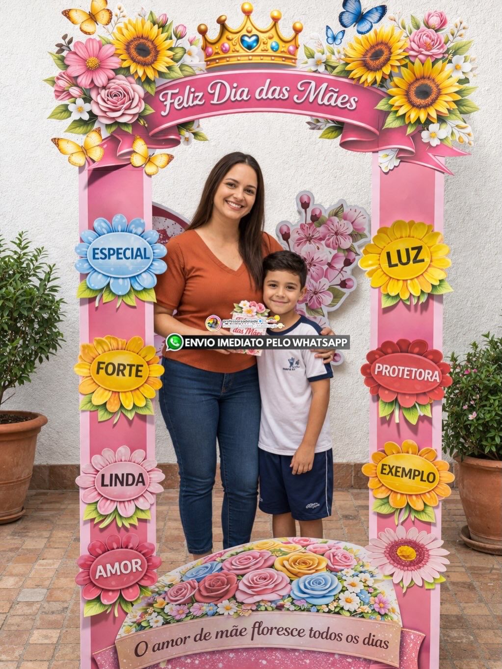 PAINEL PORTAL 3D FELIZ DIA DAS MÃES - Imagem 12