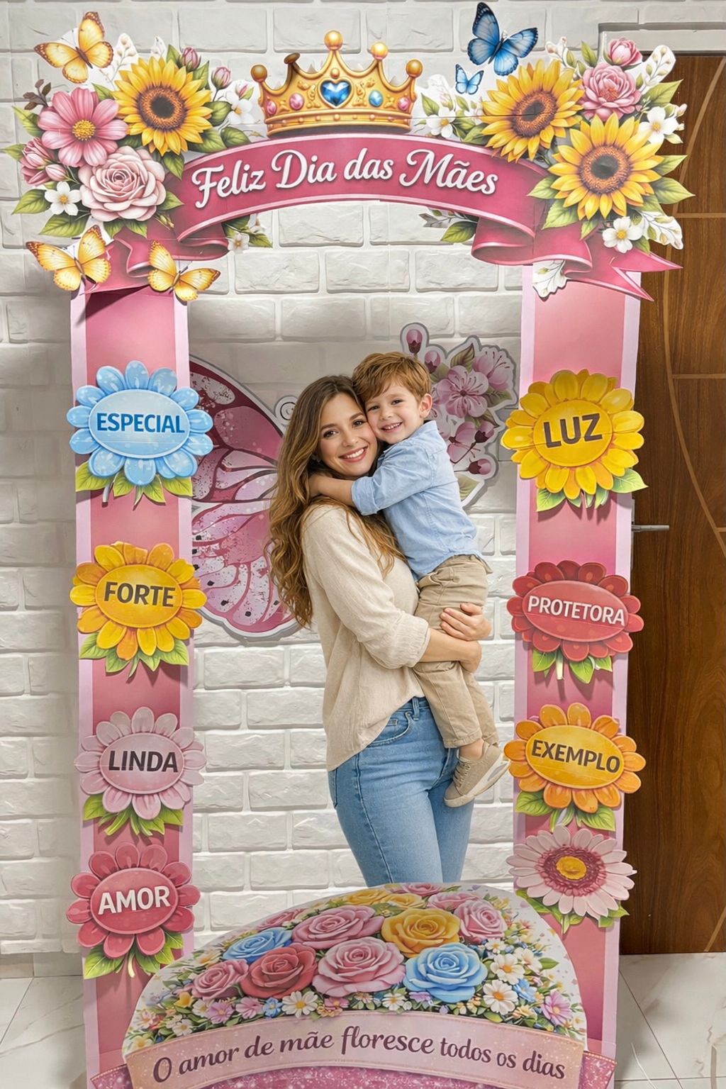 PAINEL PORTAL 3D FELIZ DIA DAS MÃES - Imagem 7