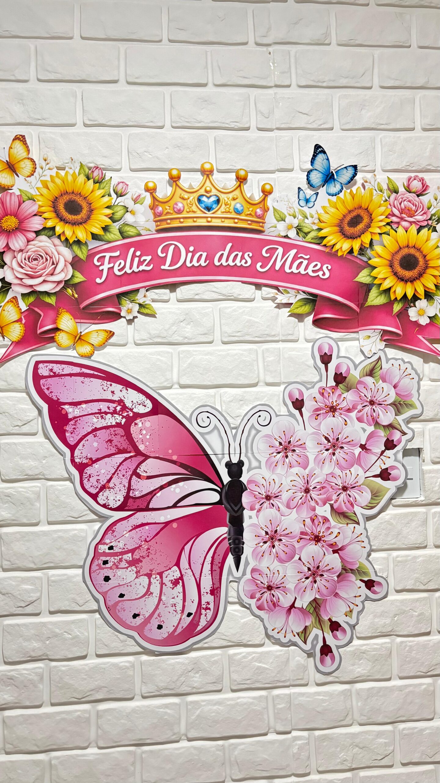 PAINEL DIA DAS MÃES 3D - Borboleta 3D realista+ lembrancinhas - Imagem 6
