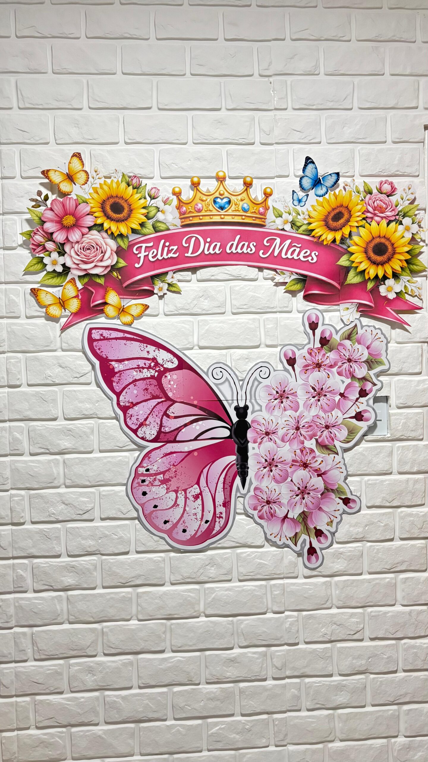 PAINEL DIA DAS MÃES 3D - Borboleta 3D realista+ lembrancinhas - Imagem 5