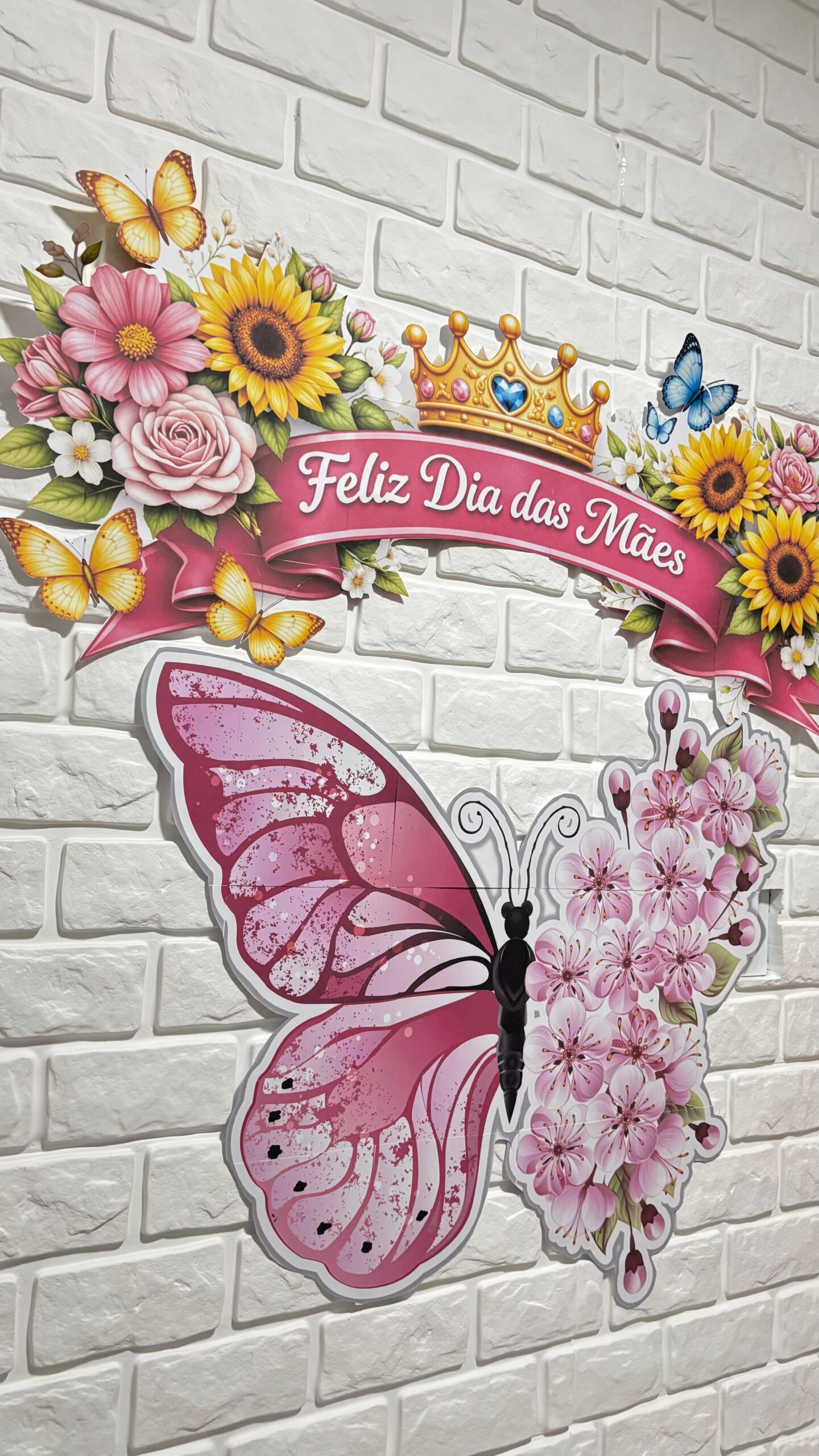 PAINEL DIA DAS MÃES 3D - Borboleta 3D realista+ lembrancinhas - Imagem 4