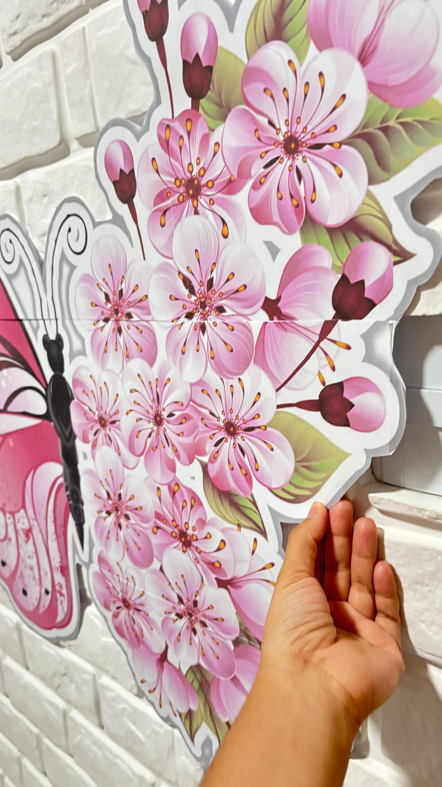 PAINEL DIA DAS MÃES 3D - Borboleta 3D realista+ lembrancinhas - Imagem 3