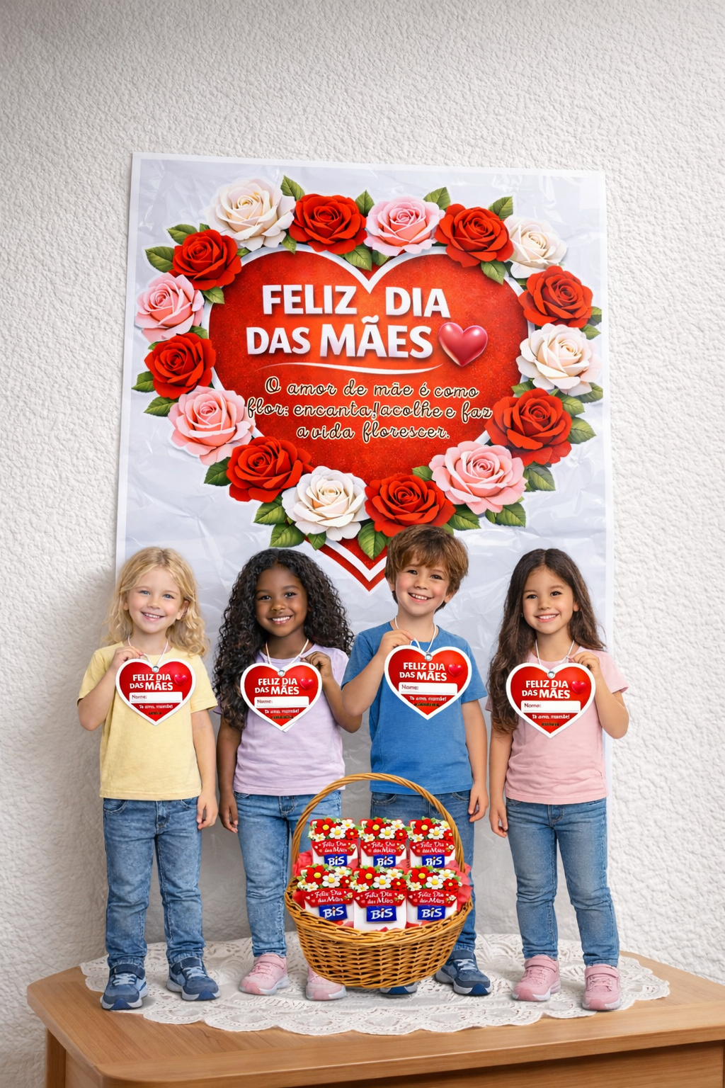 KIT ENCANTO DIA DAS MÃES Painel + Apresentação + Lembrancinha - Imagem 3