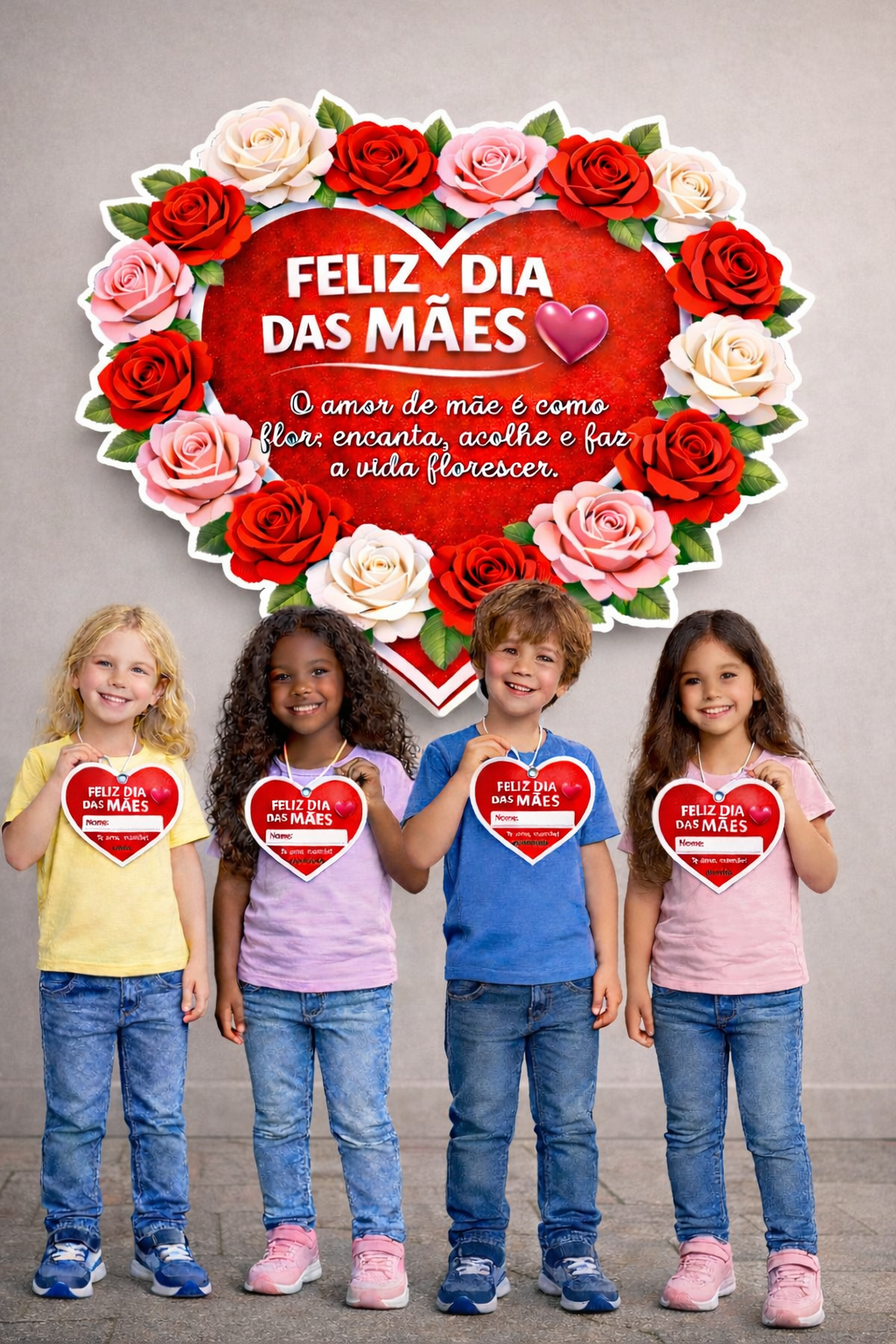 KIT ENCANTO DIA DAS MÃES Painel + Apresentação + Lembrancinha - Imagem 8