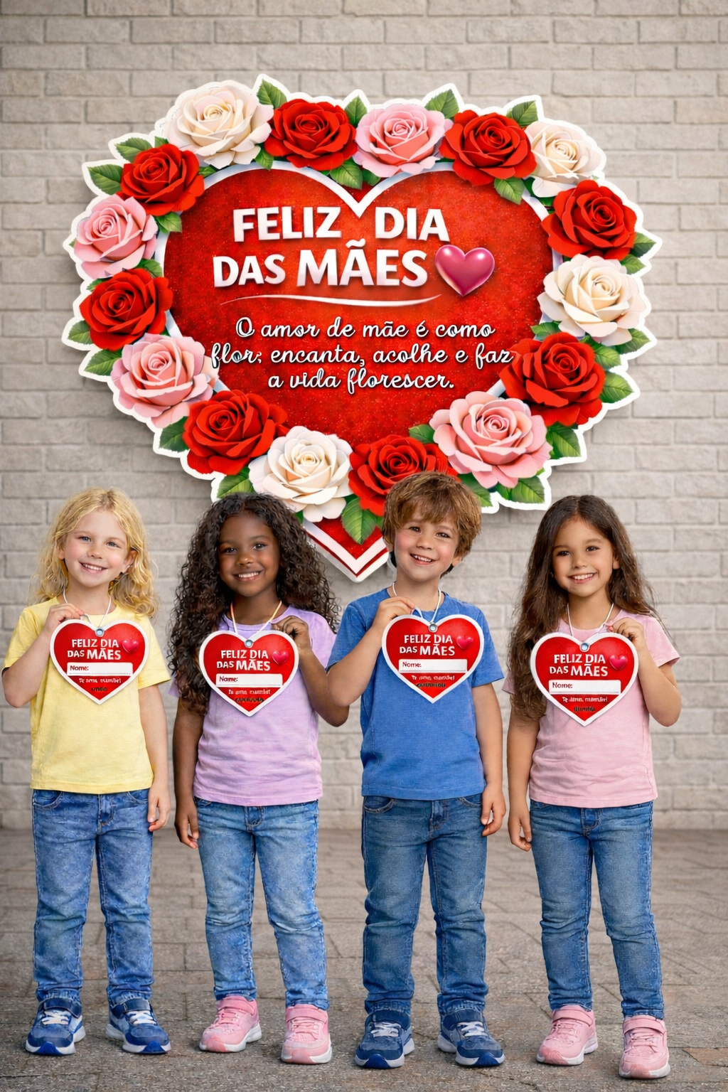 KIT ENCANTO DIA DAS MÃES Painel + Apresentação + Lembrancinha - Imagem 5