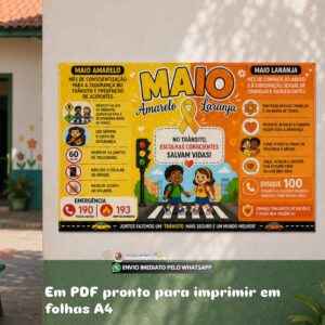 PAINEL MAIO AMARELO + MAIO LARANJA