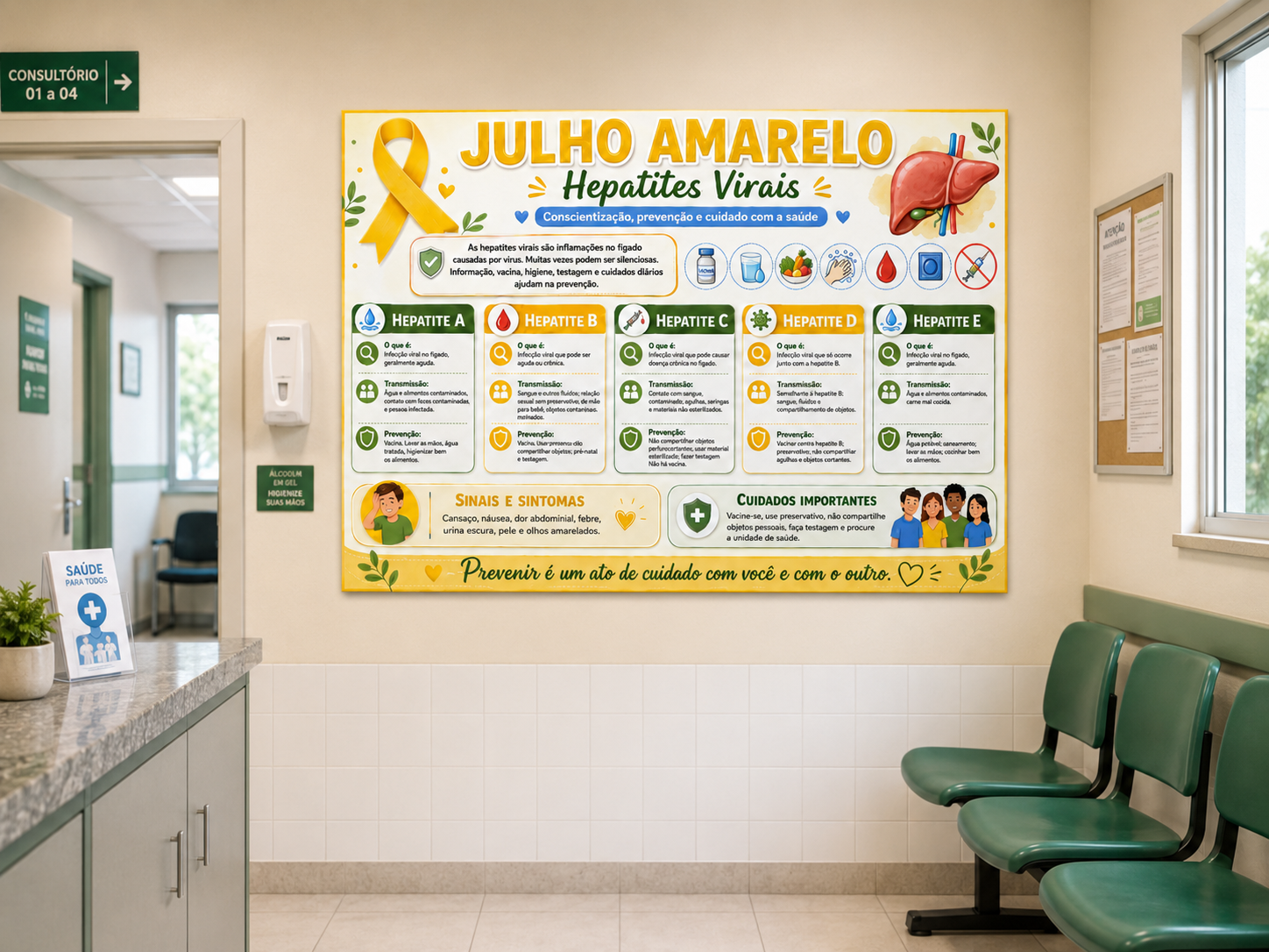 PAINEL EDUCATIVO – JULHO AMARELO Hepatites Virais - Imagem 3