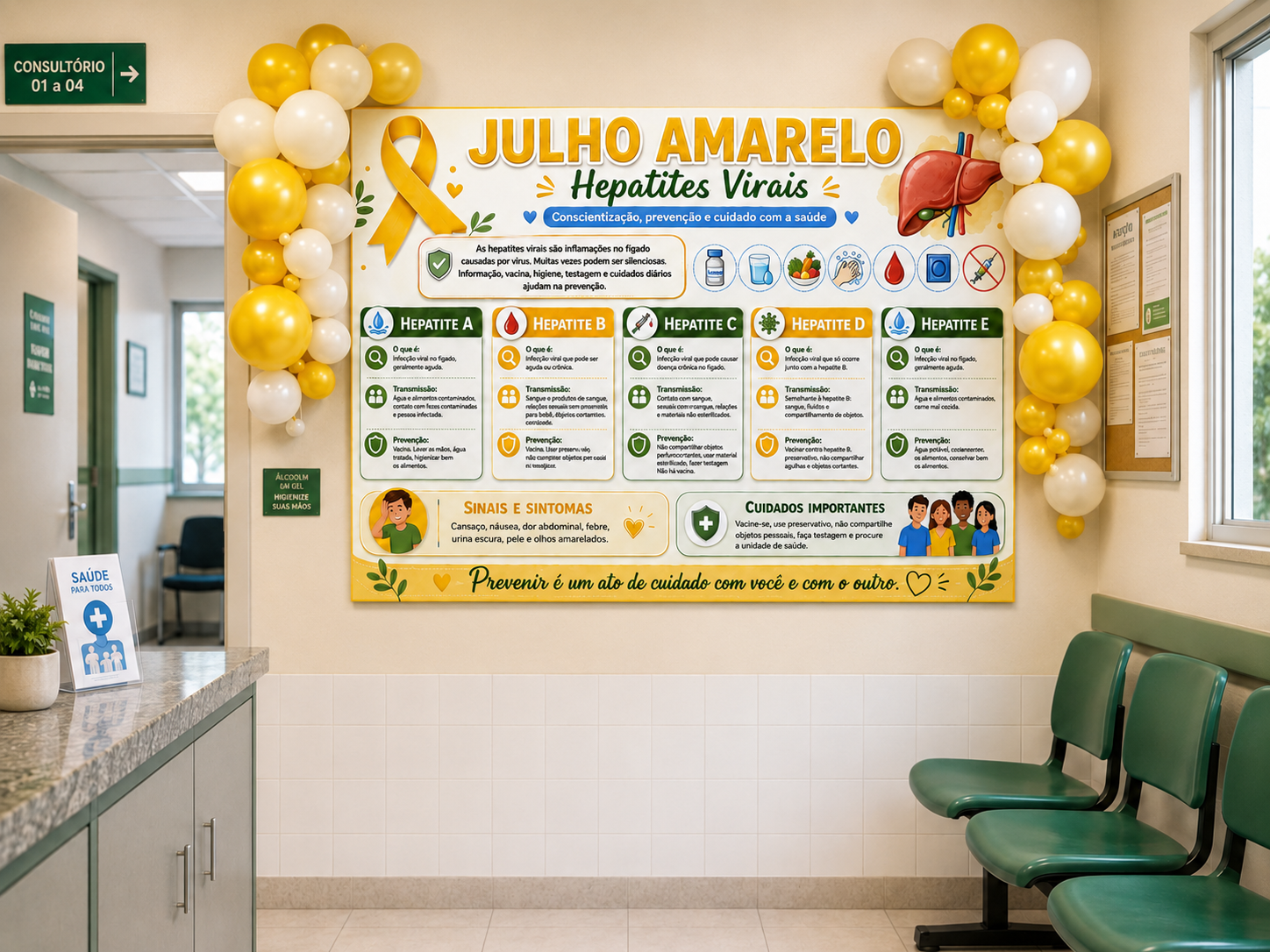 PAINEL EDUCATIVO – JULHO AMARELO Hepatites Virais - Imagem 7
