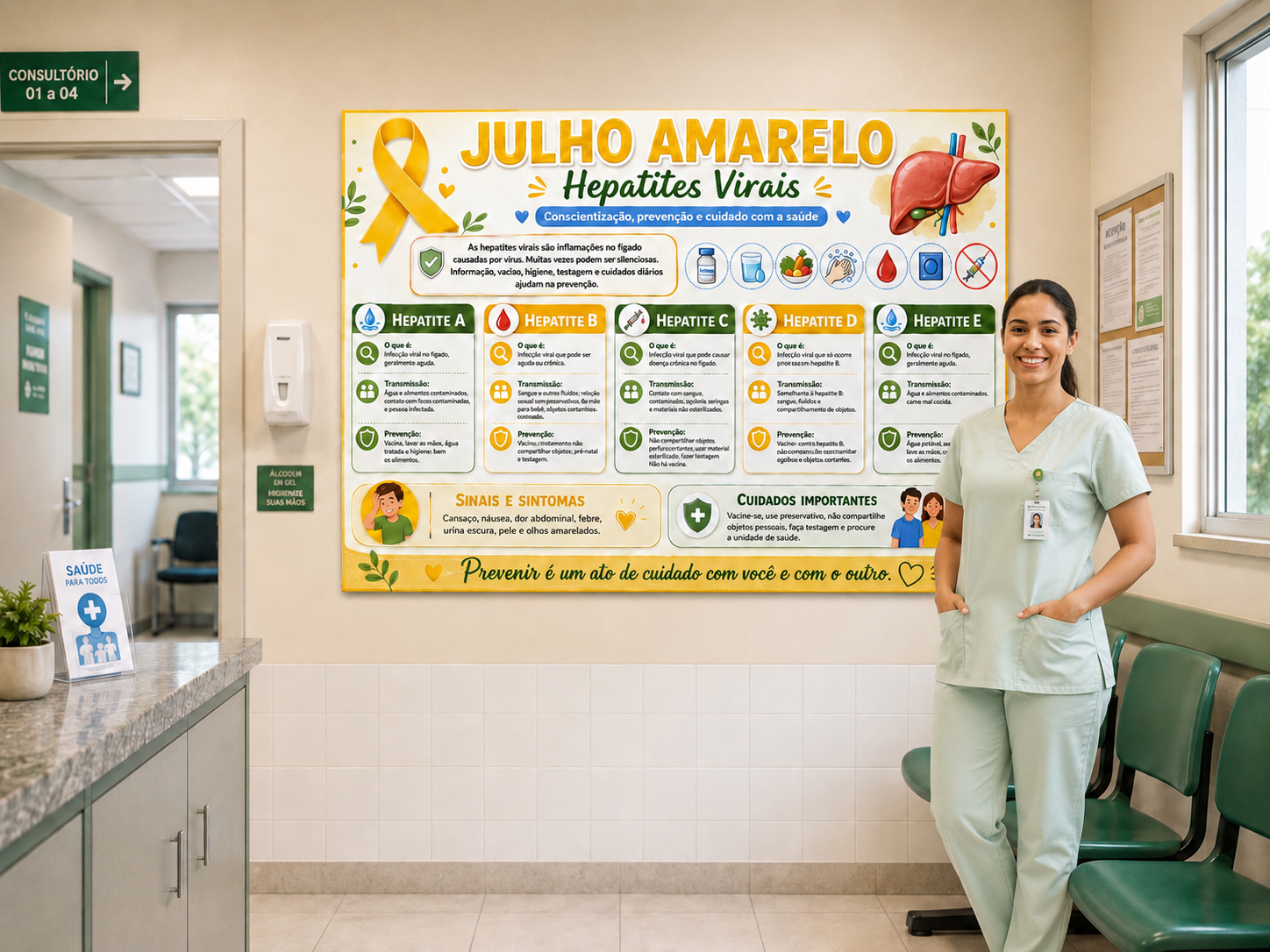 PAINEL EDUCATIVO – JULHO AMARELO Hepatites Virais - Imagem 6