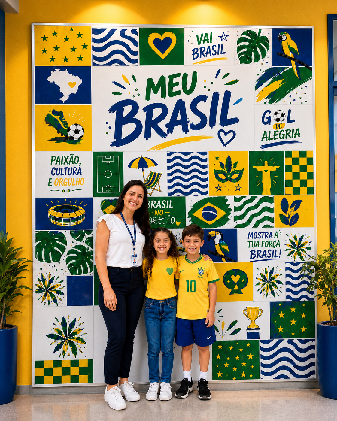 PAINEL FOTOGRÁFICO MEU BRASIL - VAI BRASIL, GOL DE ALEGRIA!
