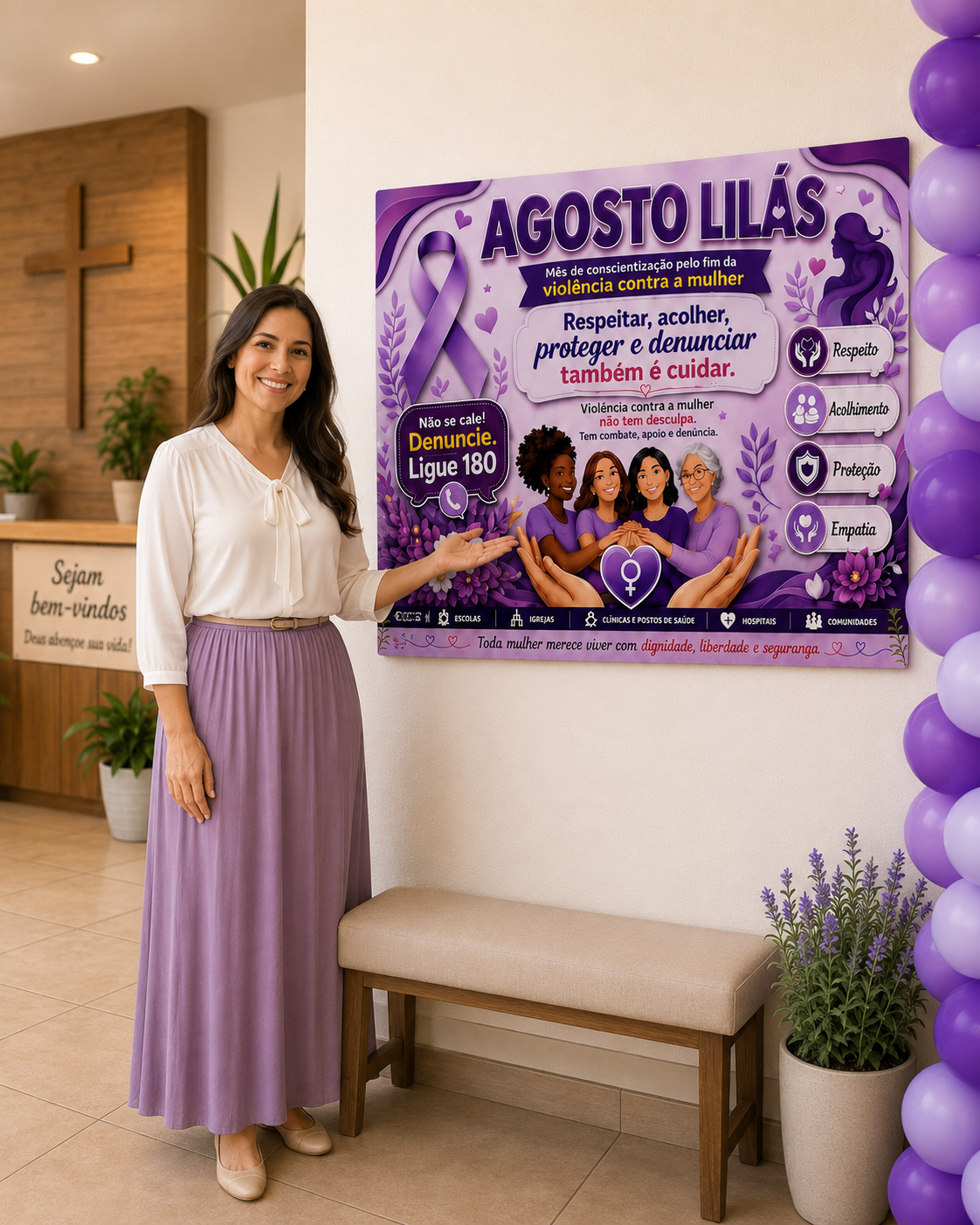 PAINEL AGOSTO LILÁS - Imagem 2