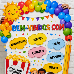 PAINEL VOLTA ÀS AULAS - PIPOCANDO COISAS BOAS ACONTECEM AQUI!