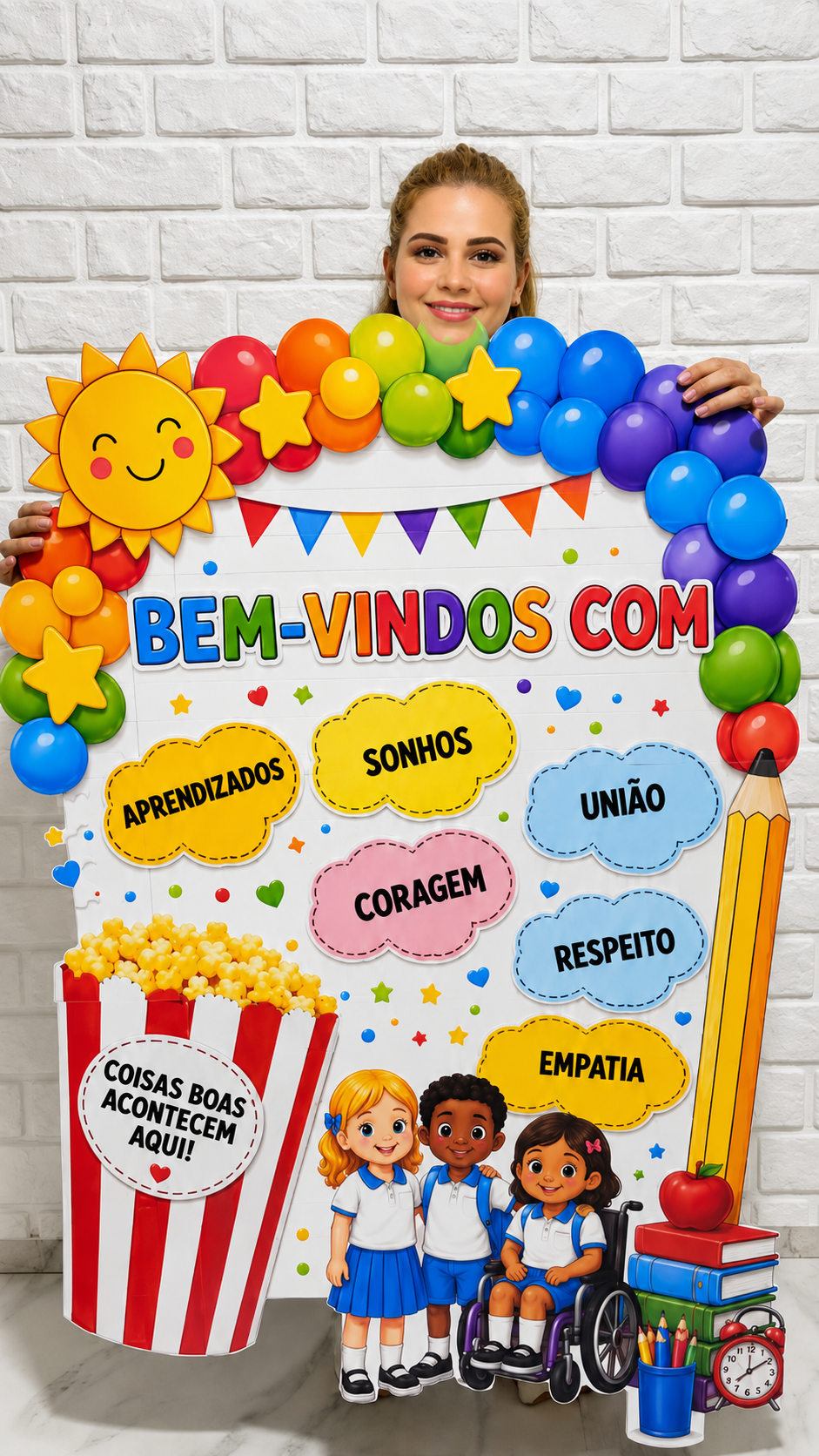 PAINEL VOLTA ÀS AULAS - PIPOCANDO COISAS BOAS ACONTECEM AQUI!