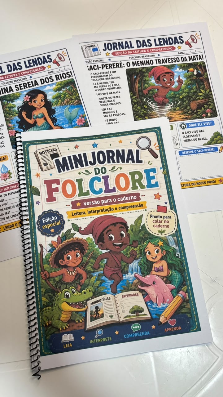 MINIJORNAL DO FOLCLORE BRASILEIRO – FOLHAS PARA CADERNO - Imagem 5
