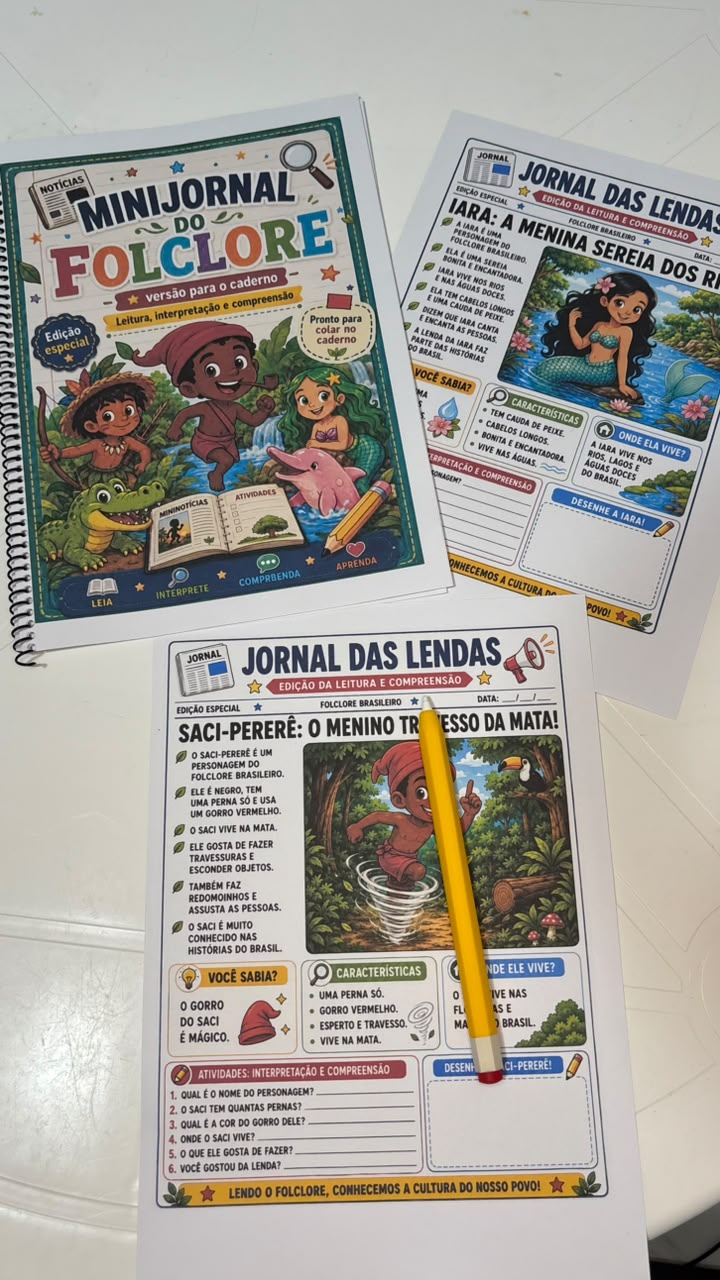 MINIJORNAL DO FOLCLORE BRASILEIRO – FOLHAS PARA CADERNO - Imagem 4