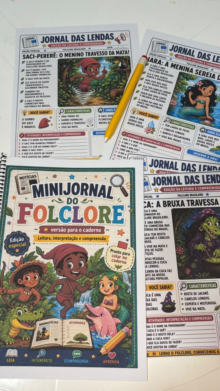 MINIJORNAL DO FOLCLORE BRASILEIRO – FOLHAS PARA CADERNO - Imagem 3